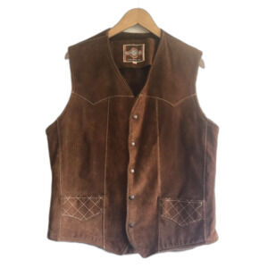 Vintage Pioneer Wear Albuquerque Suede Vest Mens 40 | Brown Western Cowboy
